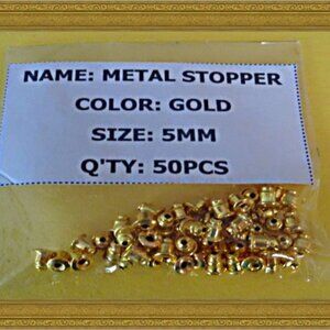 Set Of (50) Metal Backs / Stoppers For Earrings Gold Tone